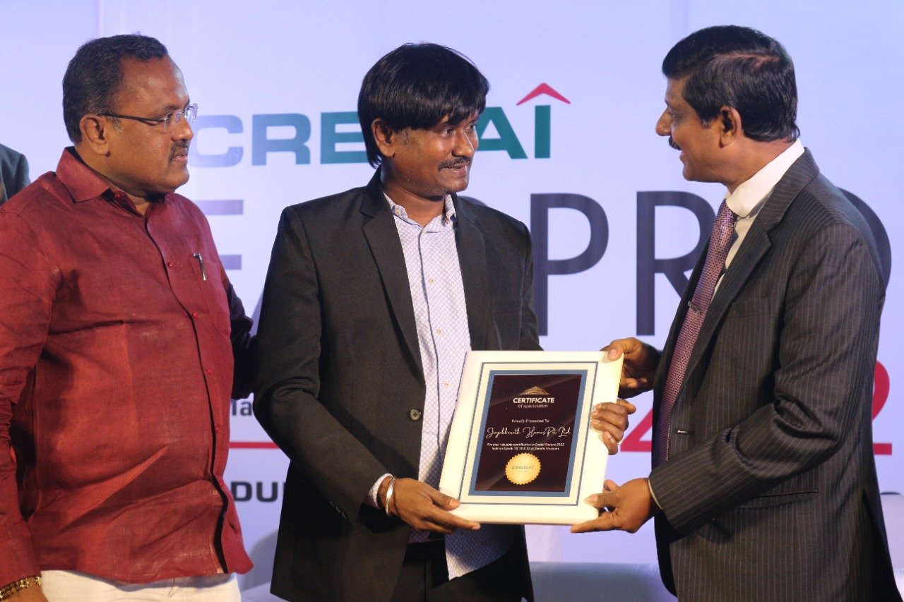 Credai Fair Pro Award By Jayakumar Managing Director of Jayabharath Homes
